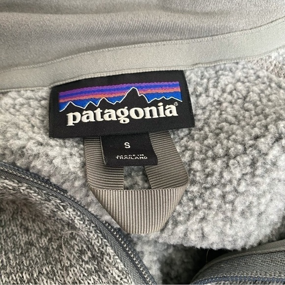 Patagonia Better Sweater 1/4 Zip Fleece Jacket Birch White S - Picture 4 of 5